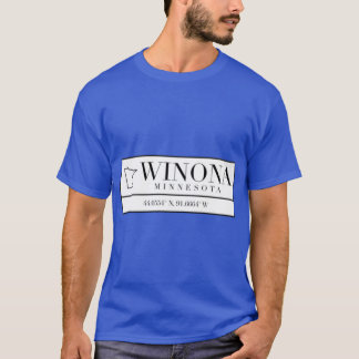 Winona Minnesota-Koordinaten T-Shirt