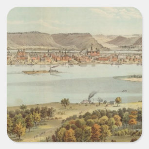 Winona, Minnesota Quadratischer Aufkleber