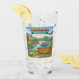 Winona, MN Minnesota Souvenir Gift Glass Glas