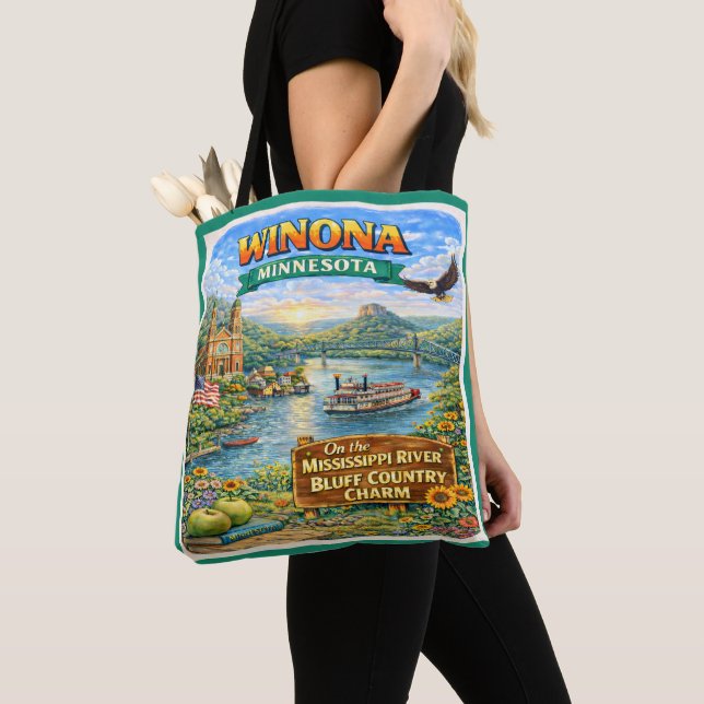 Winona, MN Minnesota Souvenir Tote Bag (Von Nahem)