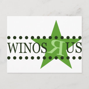 Winos R Us (grün) Postkarte