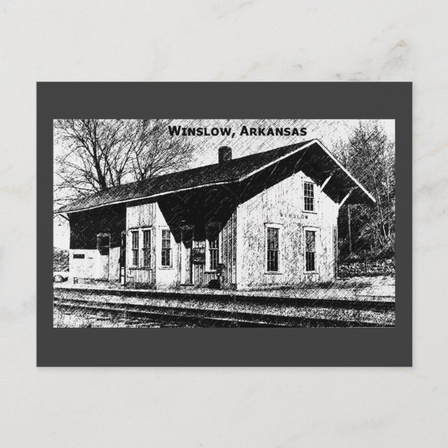Winslow, Ar Train Depot Postcard Postkarte (Vorderseite)