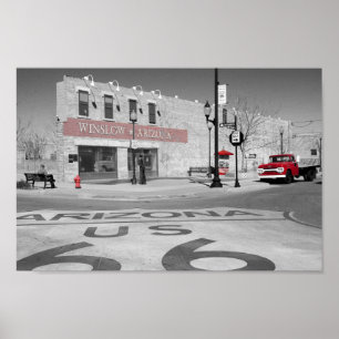 Winslow Arizona Roter Spritzer Fotografie Poster