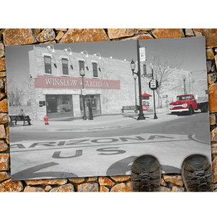 Winslow Arizona Route 66 Red Splash Foto Fußmatte