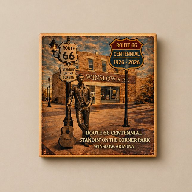 Winslow Arizona Standin' Corner wurde übersetzt in Magnet (Von Creator hochgeladen)