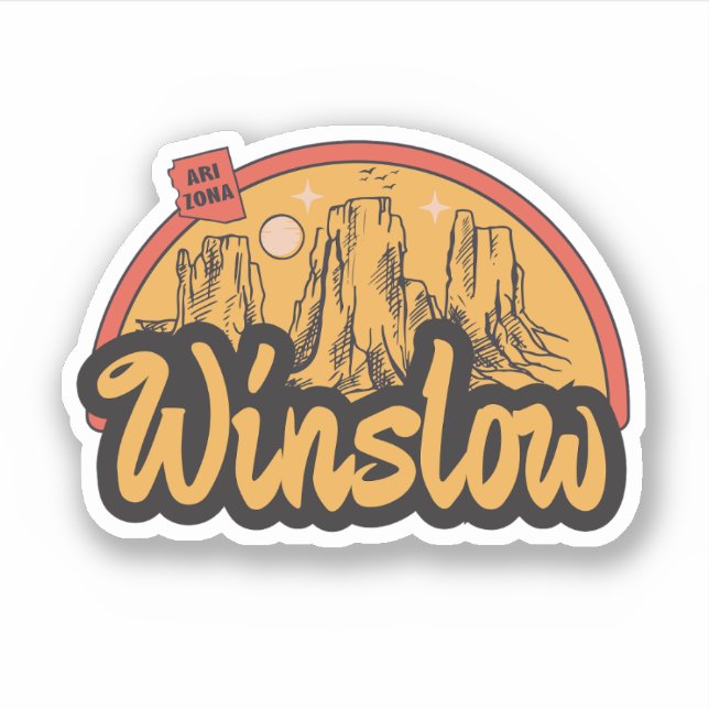 Winslow, Arizona Sticker (Vorderseite)