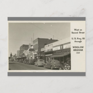 Winslow Arizona U.S. Route 66  Vintage Photo Postkarte