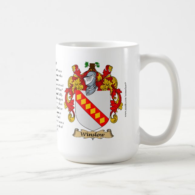 Winslow Familien-Wappen Kaffeetasse (Rechts)