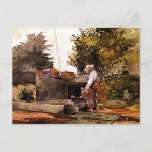 Winslow Homer - Am Brunnen Postkarte
