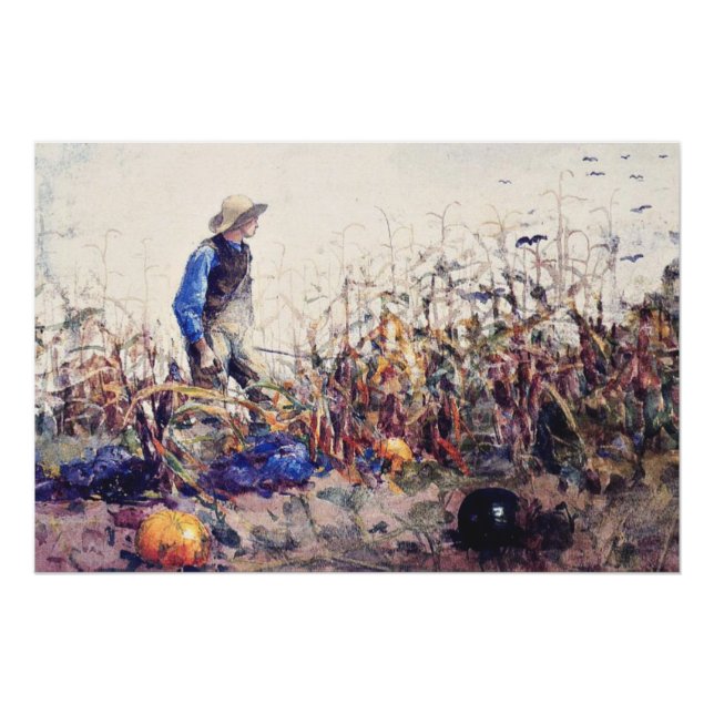 Winslow Homer - Among the Vegetables, Poster (Vorderseite)