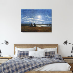 Winslow Homer Aquarell, Mondlicht, Leinwanddruck