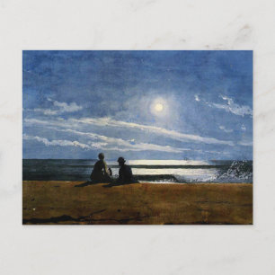 Winslow Homer Aquarell, Mondlicht, Postkarte