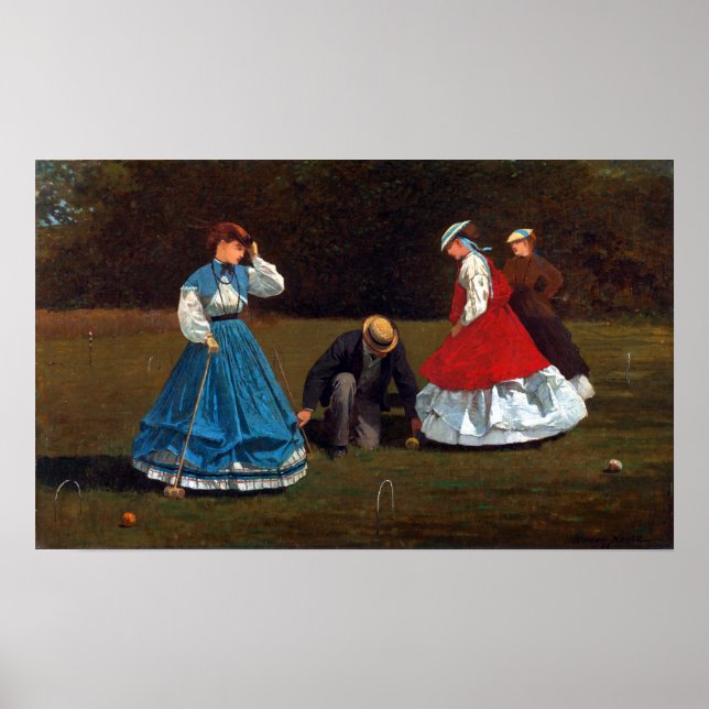 Winslow Homer Croquet Scene Poster (Vorne)