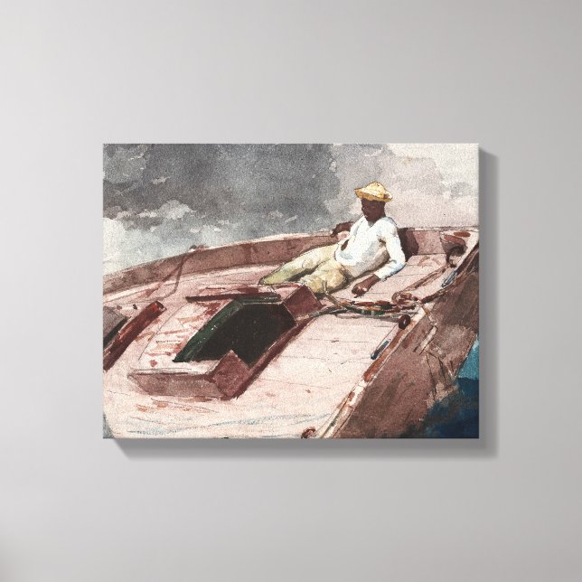 Winslow Homer - Der Golfstrom Leinwanddruck (Vorderseite)