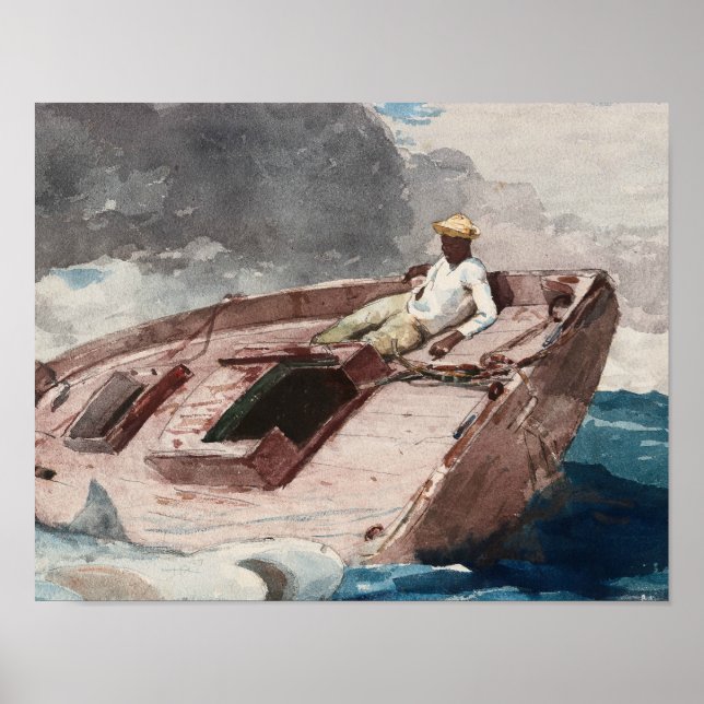 Winslow Homer - Der Golfstrom Poster (Vorne)