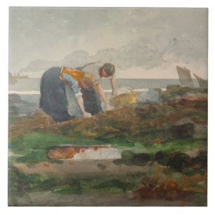 Winslow Homer - die Miesmuschel-Sammler Fliese