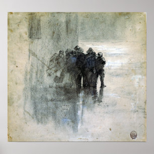 Winslow Homer-Fischer in den Oilskins, Cullercoats Poster