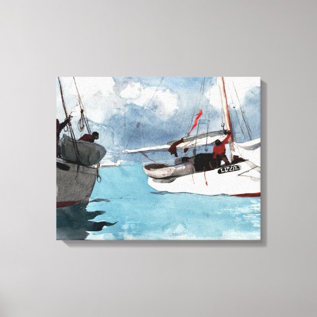 Winslow Homer Fischerboote, Key West Leinwanddruck (Vorderseite)