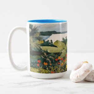 Winslow Homer Flower Garden und Bungalow Bermuda Zweifarbige Tasse