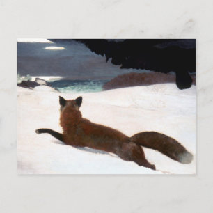 WINSLOW HOMER: FOX HUNT, 1893 POSTKARTE