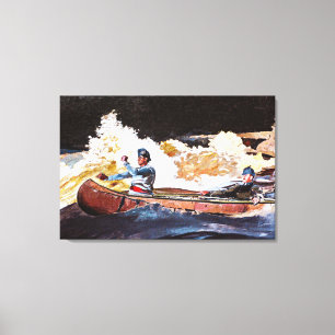 Winslow-Homer-Gemälde, Shooting the Rapids Leinwanddruck