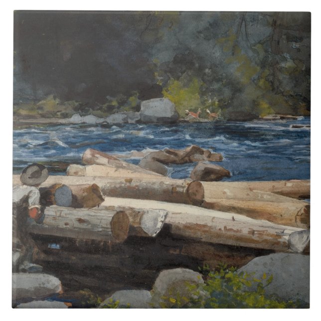 Winslow Homer - Hudson River Fliese (Vorderseite)