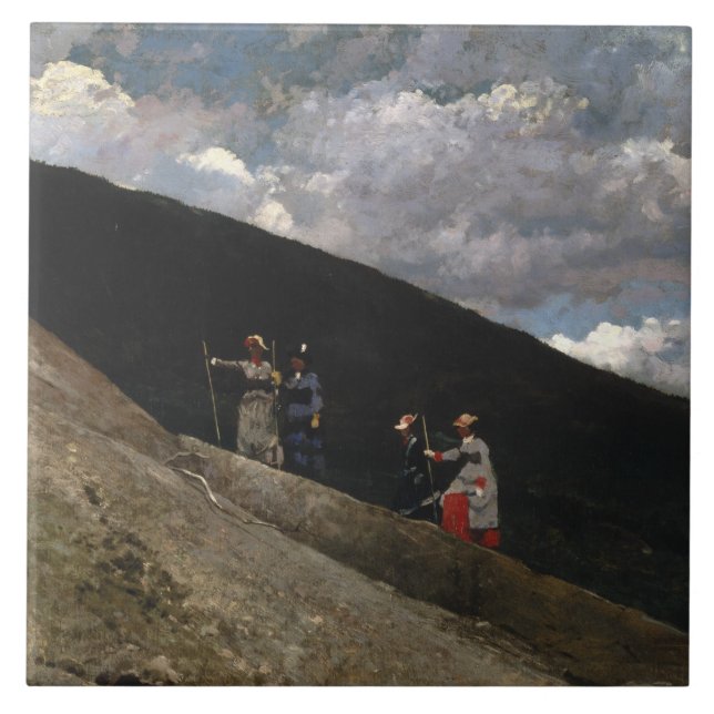 Winslow Homer - In den Bergen Fliese (Vorderseite)