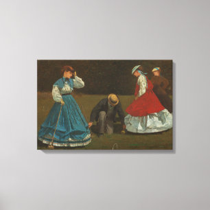 Winslow Homer - Krokett-Szene Leinwanddruck