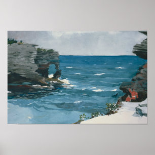 Winslow Homer - Rocky Shore, Bermuda Poster
