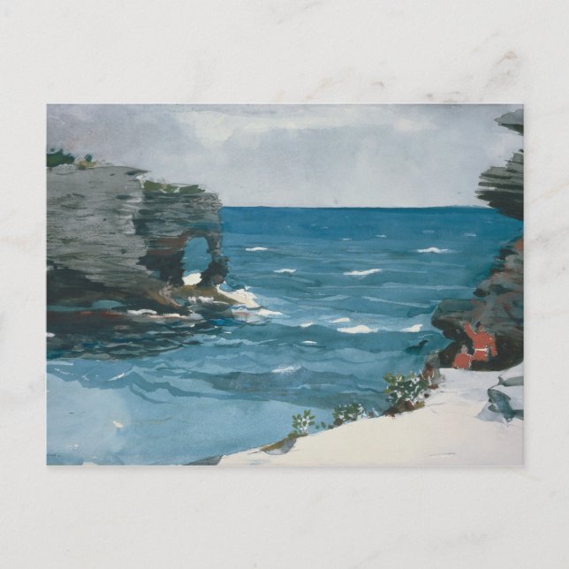Winslow Homer - Rocky Shore, Bermuda Postkarte (Vorderseite)