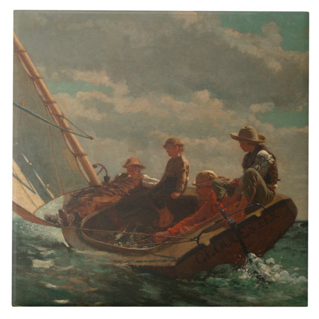 Winslow Homer - sausend herauf (ein angemessener Fliese (Vorderseite)