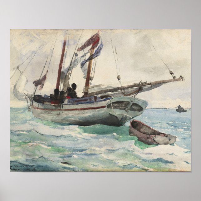 Winslow Homer - Schooner - Nassau Poster (Vorne)
