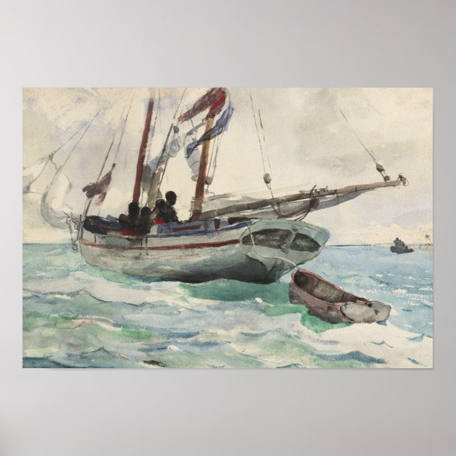Winslow Homer - Schooner - Nassau Poster (Vorne)