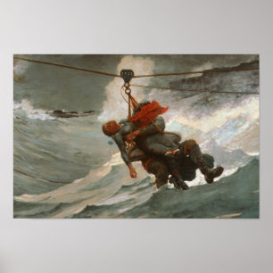 Winslow Homer - The Life Line Poster