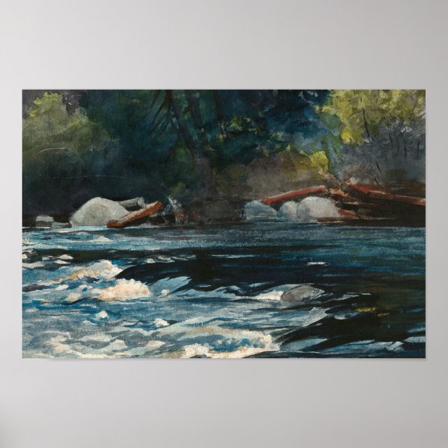 Winslow Homer - The Rapids, Hudson River Poster (Vorne)