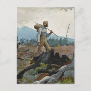 Winslow Homer Vintage-Wasserfarbengemälde Guide Wo Postkarte