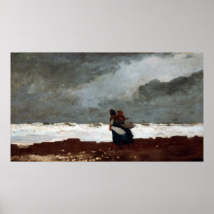 Winslow Homer Zwei Zahlen am Meer Poster