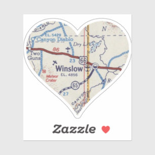 Winslow Map Aufkleber