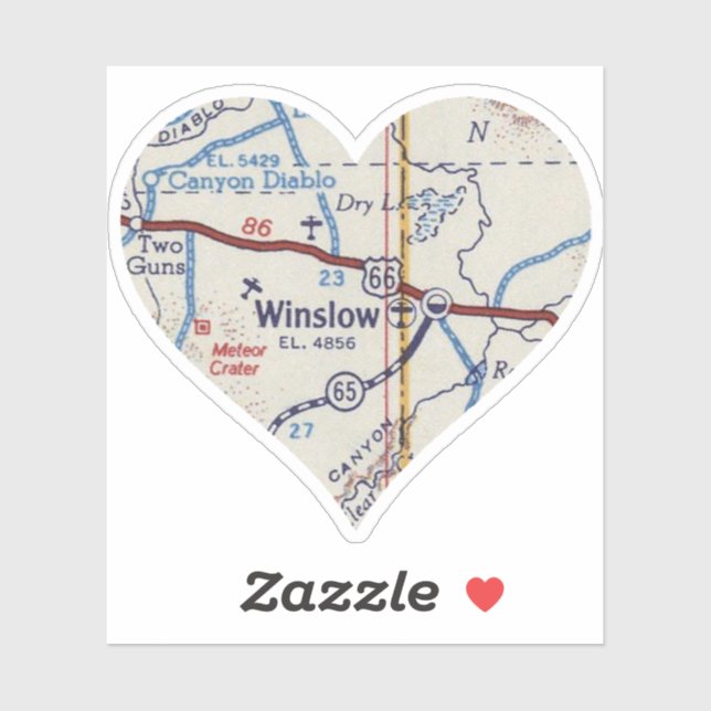 Winslow Map Aufkleber (Blatt)