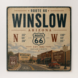 Winslow Wonder: Route 66 Retro-Kunst Puzzle