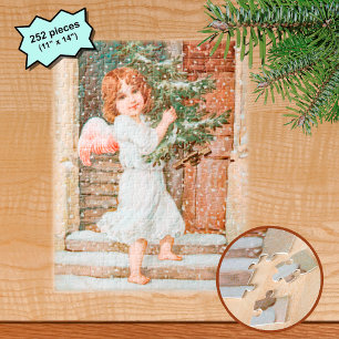 Winsome Angel mit Weihnachtsbaum Puzzle