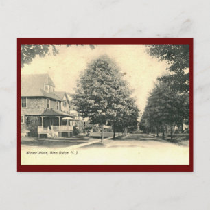 Winsor Place, Glen Ridge NJ c1910 Vintag Postkarte