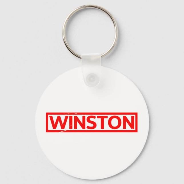Winston Briefmarke Schlüsselanhänger (Vorderseite)