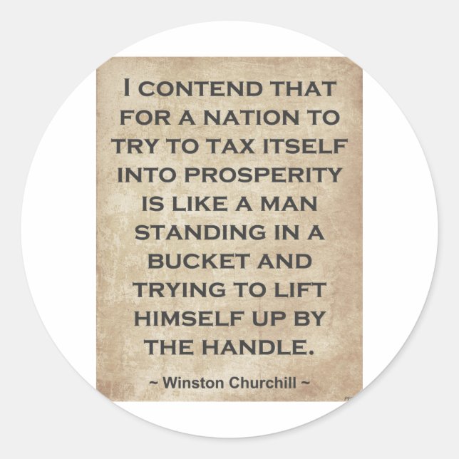 Winston Churchill #1 Runder Aufkleber (Vorderseite)