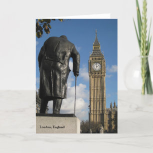 Winston Churchill and Big Ben Greeting Card Karte