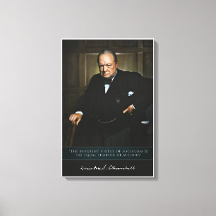 Winston Churchill - Britischer Premierminister Dek Leinwanddruck
