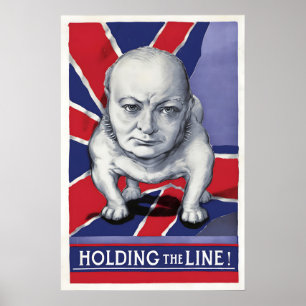Winston Churchill Bulldog Poster britisch WWII