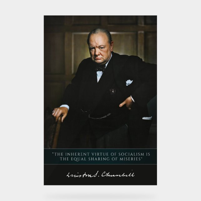 Winston Churchill - Der britische Premierminister  Acrylschild (Vorderseite)