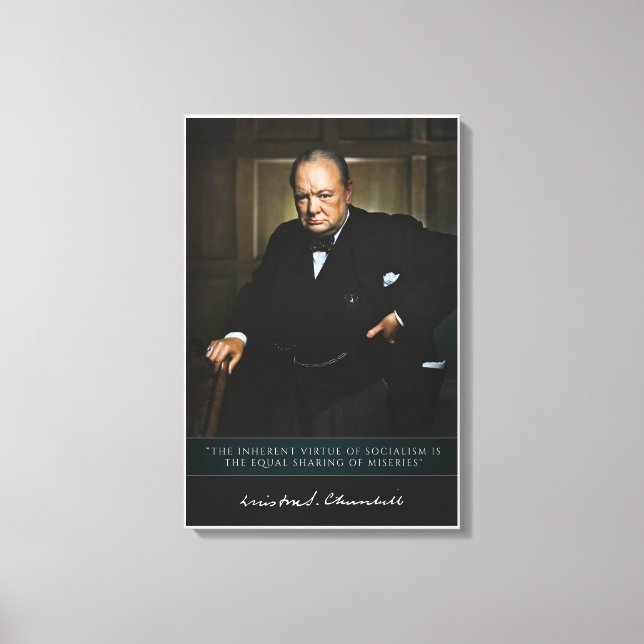 Winston Churchill - Der britische Premierminister  Leinwanddruck (Vorderseite)