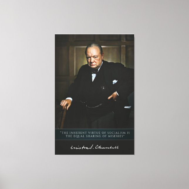 Winston Churchill - Der britische Premierminister  Leinwanddruck (Vorderseite)